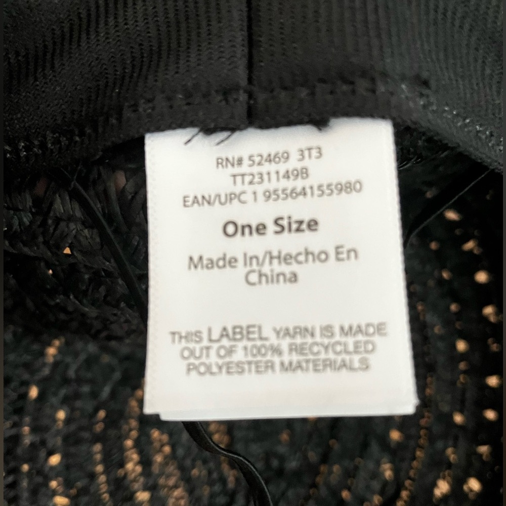 Summer straw hat, black. One size, measurements are in the pictures - Picture 4 of 8